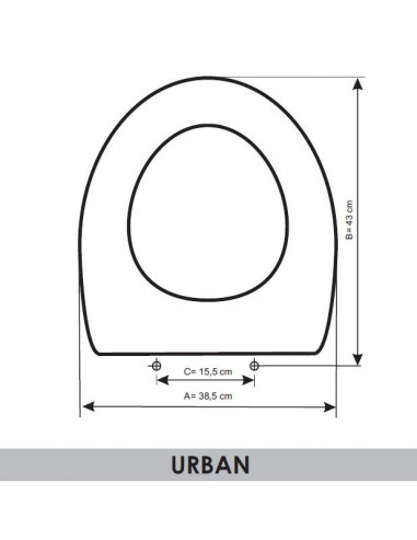 ASIENTO A MEDIDA  WC URBAN AMORTIGUADO NOKEN  RESIWOOD       
