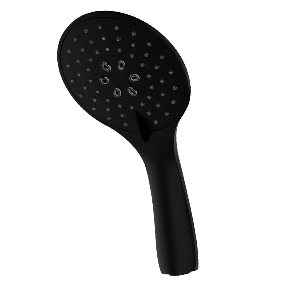 MANERAL DE DUCHA  REDONDO  NEGRO TIEMPO