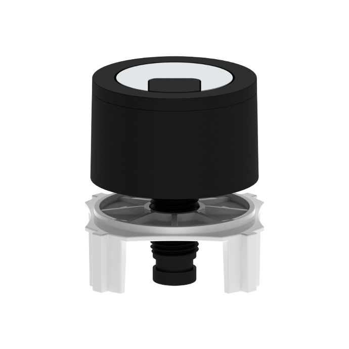 PULSADOR NIAGARA + / AQUA  NEGRO Y CROMADO 