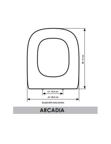 ASIENTO A MEDIDA WC ARCADIA BELLAVISTA RESIWOOD     