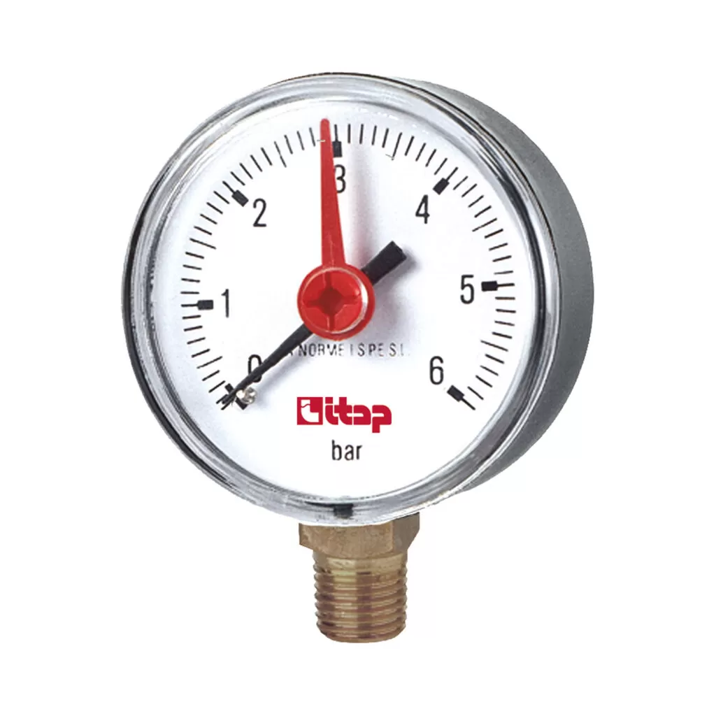 MANOMETRO DE TOMA INFERIOR 6 BAR ITAP 1/4 