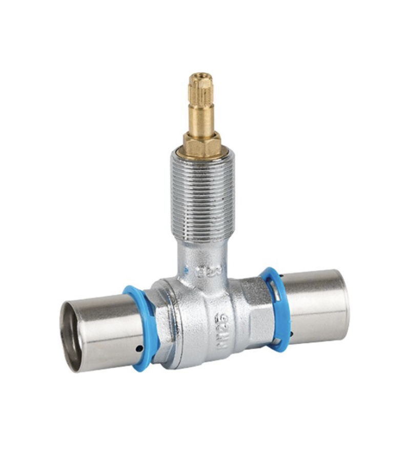 VÁLVULA ESFERA EMPOTRAR MULTICAPA  PRENSAR CONEXION REDONDO ESTRIADO