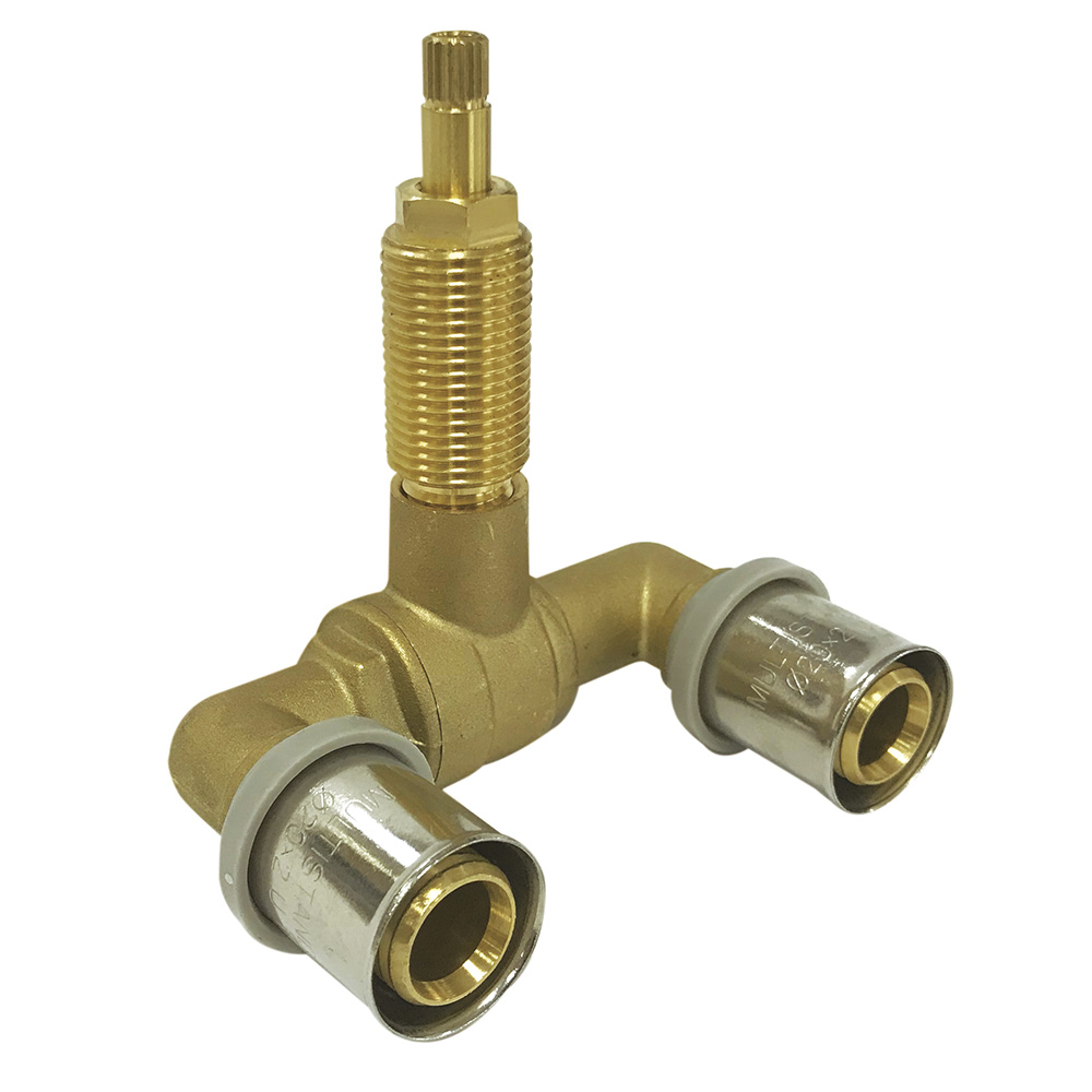 VÁLVULA ESFERA EMPOTRAR MULTICAPA PRENSAR TIPO U