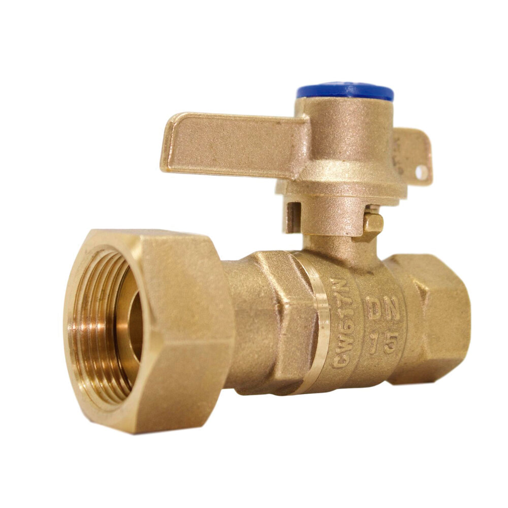 VALVULA ESFERA  H-H TUERCA LOCA PALANCA