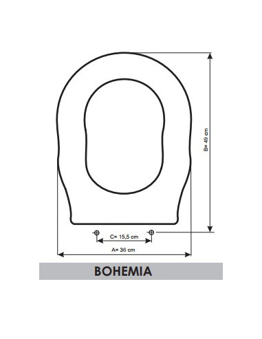 ASIENTO A MEDIDA WC BOHEMIA AMORTIGUADO  BELLAVISTA RESIWOOD         