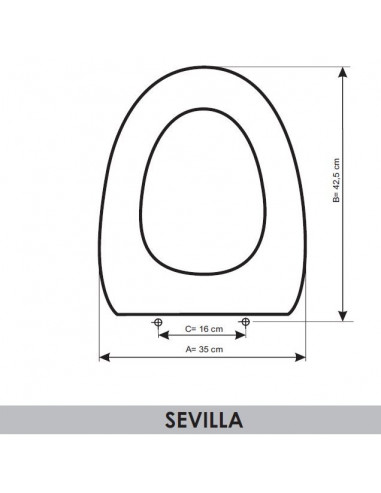 ASIENTO A MEDIDA WC SEVILLA AMORTIGUADO  BELLAVISTA RESIWOOD                    
