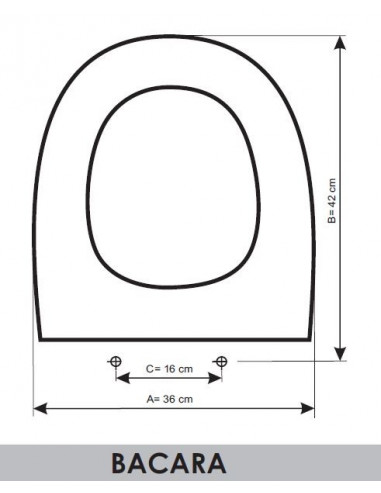 ASIENTO A MEDIDA WC  BACARA AMORTIGUADA GALA RESIWOOD    