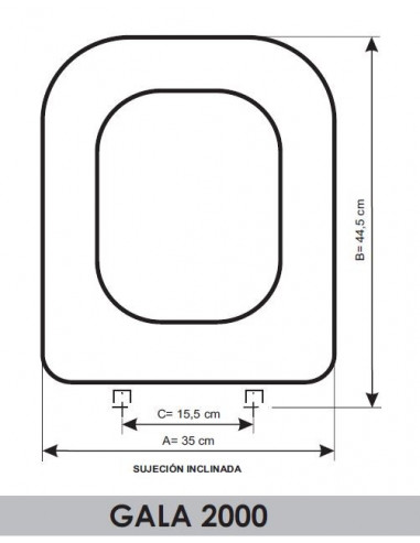 ASIENTO A MEDIDA WC GALA 2000 RESIWOOD        