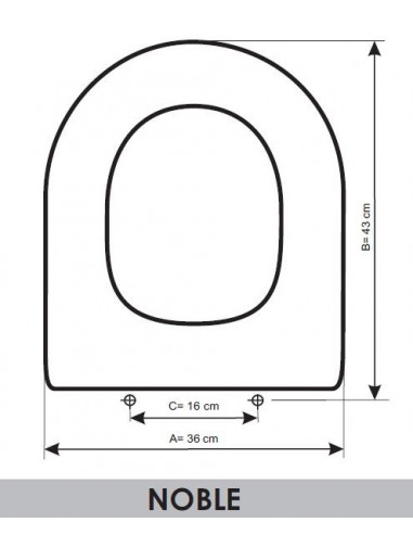 ASIENTO A MEDIDA WC  NOBLE  AMORTIGUADO GALA RESIWOOD             