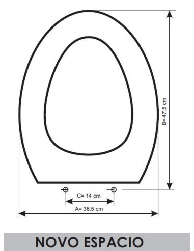 ASIENTO A MEDIDA WC  NOVO ESPACIO  AMORTIGUADO GALA RESIWOOD            