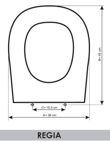 ASIENTO A MEDIDA WC REGIA  GALA RESIWOOD      
