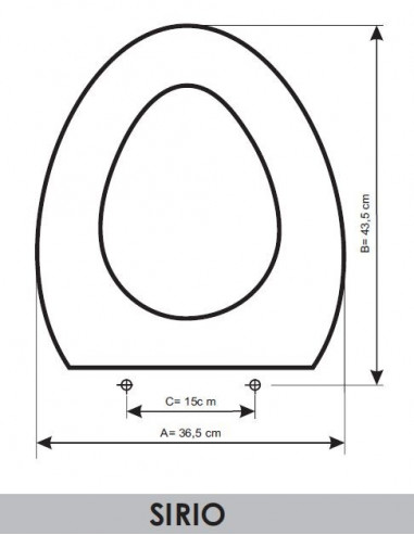 ASIENTO A MEDIDA WC SIRIO  GALA RESIWOOD      