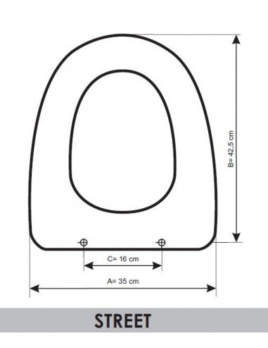 ASIENTO A MEDIDA WC STREET GALA RESIWOOD        