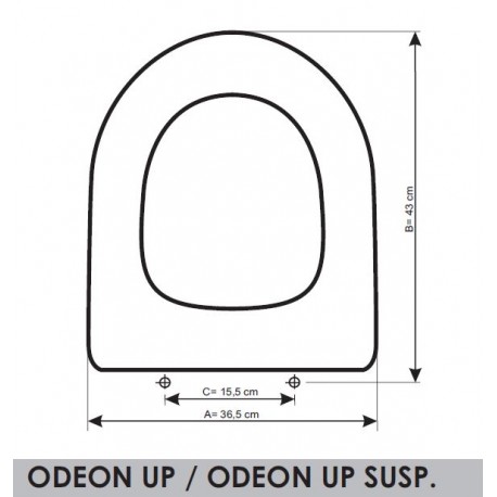 ASIENTO A MEDIDA WC ODEON UP/SUSP. J.DELAFONT RESIWOOD                    