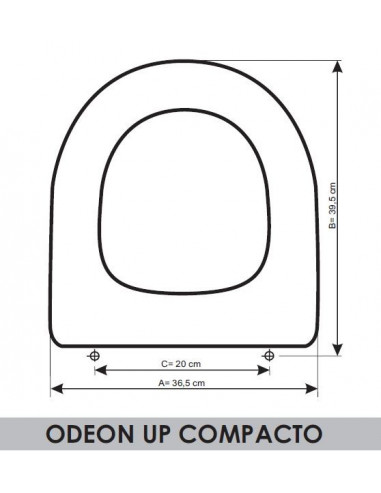 ASIENTO A MEDIDA WC ODEON UP COMPACTO  J.DELAFONT RESIWOOD          