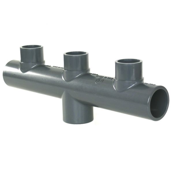 COLECTOR 3 VÍAS CENTRAL PVC 50 MM