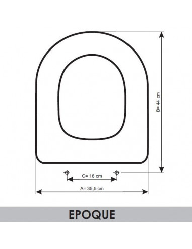 ASIENTO A MEDIDA WC  EPOQUE AMORTIGUADO SANGRÁ RESIWOOD         
