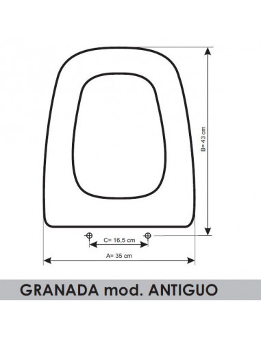 ASIENTO A MEDIDA WC  GRANADA ANTIGUO AMORTIGUADO SANGRÁ RESIWOOD          