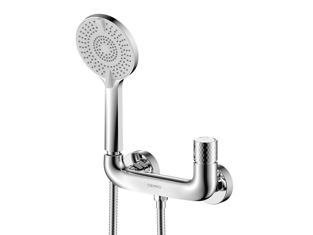 Monomando ducha cromado  Serie silencio 