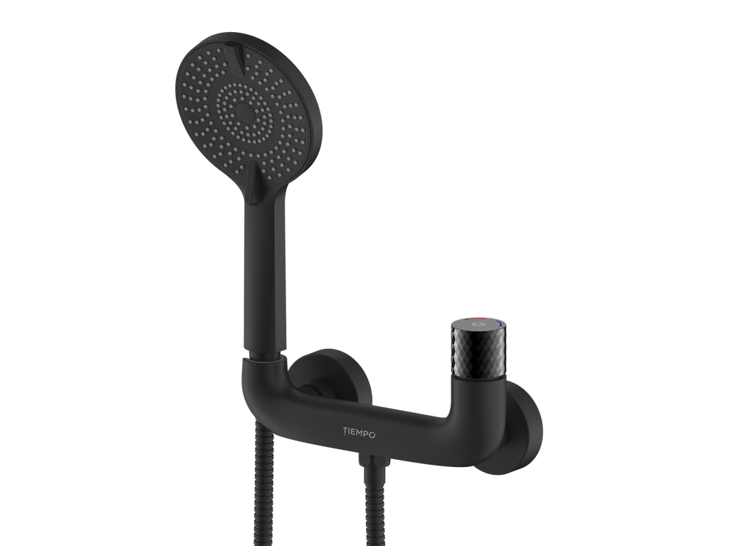 Monomando ducha negro Serie silencio 