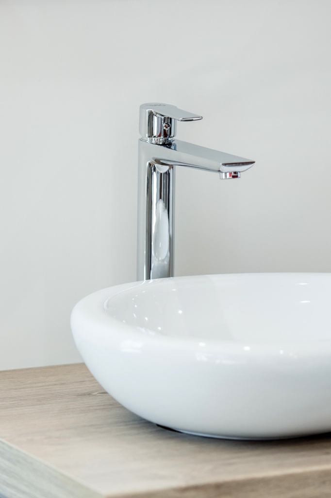 MONOMANDO LAVABO ALTO cromado  Serie Calma