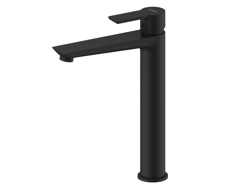 MONOMANDO  LAVABO  ALTO NEGRO MATE TIEMPO  Serie Calma 