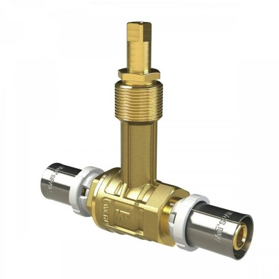 VÁLVULA ESFERA EMPOTRAR MULTICAPA  PRENSAR PN 30 CONEXIÓN CUADRADILLO