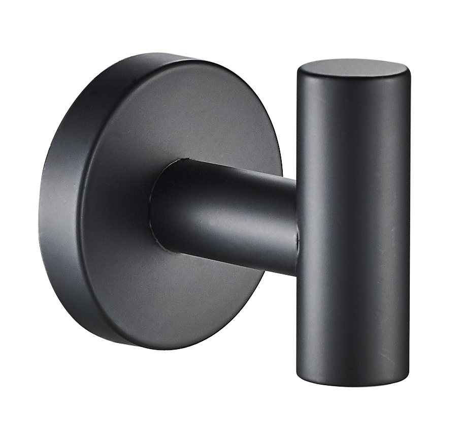 PERCHA DE BAÑO NEGRO ACERO INOX TIEMPO Serie Equilibrio   