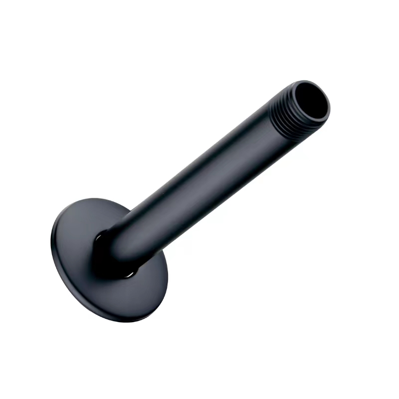 BRAZO DE DUCHA LATÓN NEGRO MATE REDONDO  TECHO TIEMPO