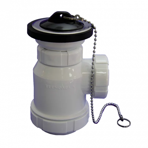 SIFON BOTELLA + PLUS VALVULA/CADENA T-3+   1.1/2-Ø40/32