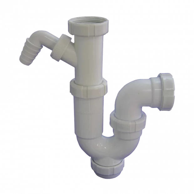 SIFON CURVO RACOR/EXTENSIBLE CON TOMA LAVADORA 1 1/2 x Ø20 x 1 1/2-Ø40