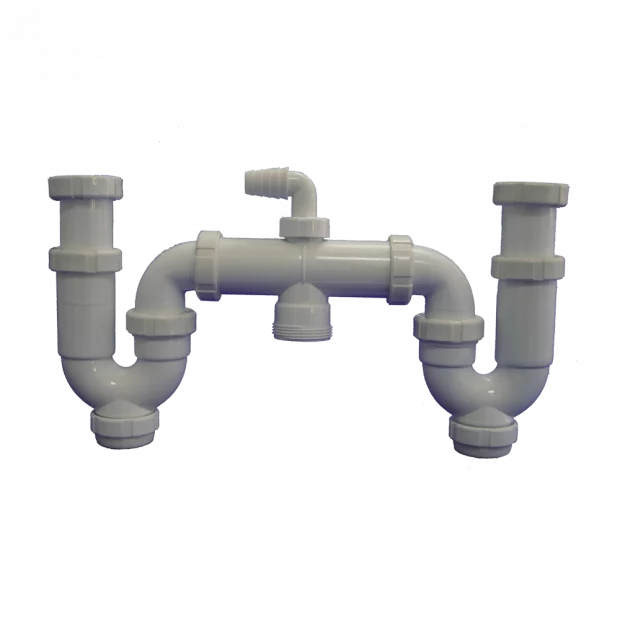 SIFON DOBLE CURVO RACOR EXTENSIBLE 1 1/2 x 1 1/2-Ø40