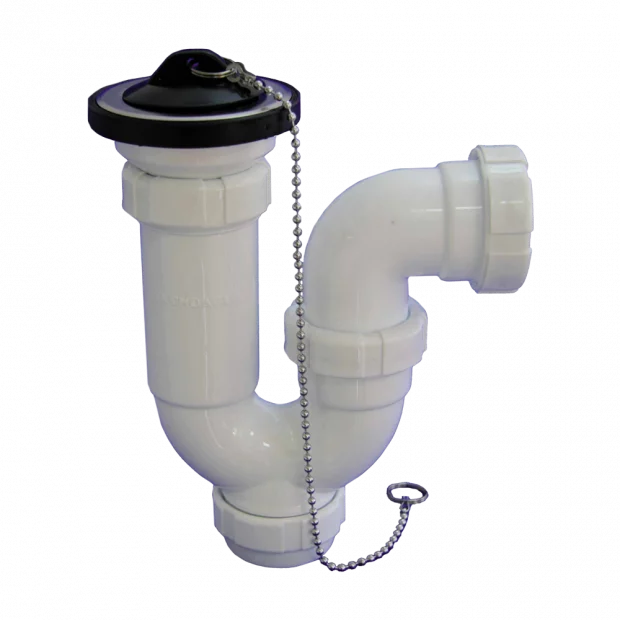 SIFON CURVO VALVULA/CADENA  Ø70 x 1 1/2-Ø40