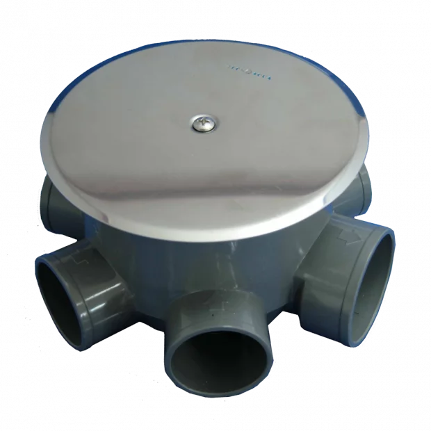 BOTE SIFONICO CON TAPA EXPANSIVA  Ø110 / Ø50-40 x Ø40-32 ALTURA 85 MM T-85