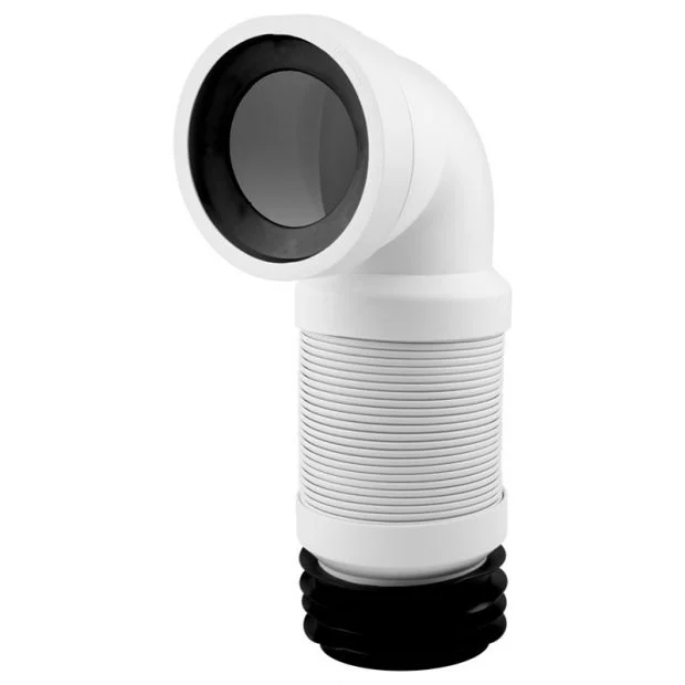 MANGUITO INODORO FLEXIBLE EXTENSIBLE ACODADO