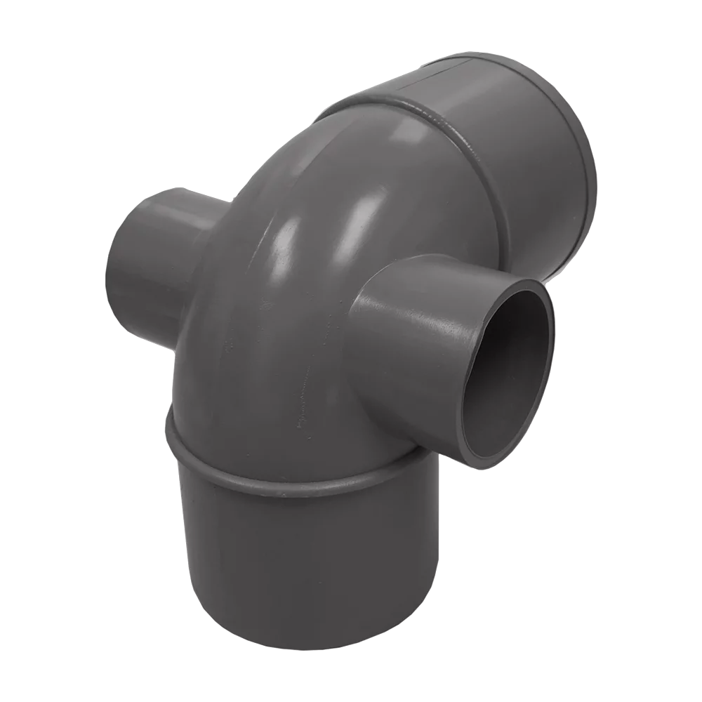 CODO PVC EVAC M-H 87º CON INJERTOS