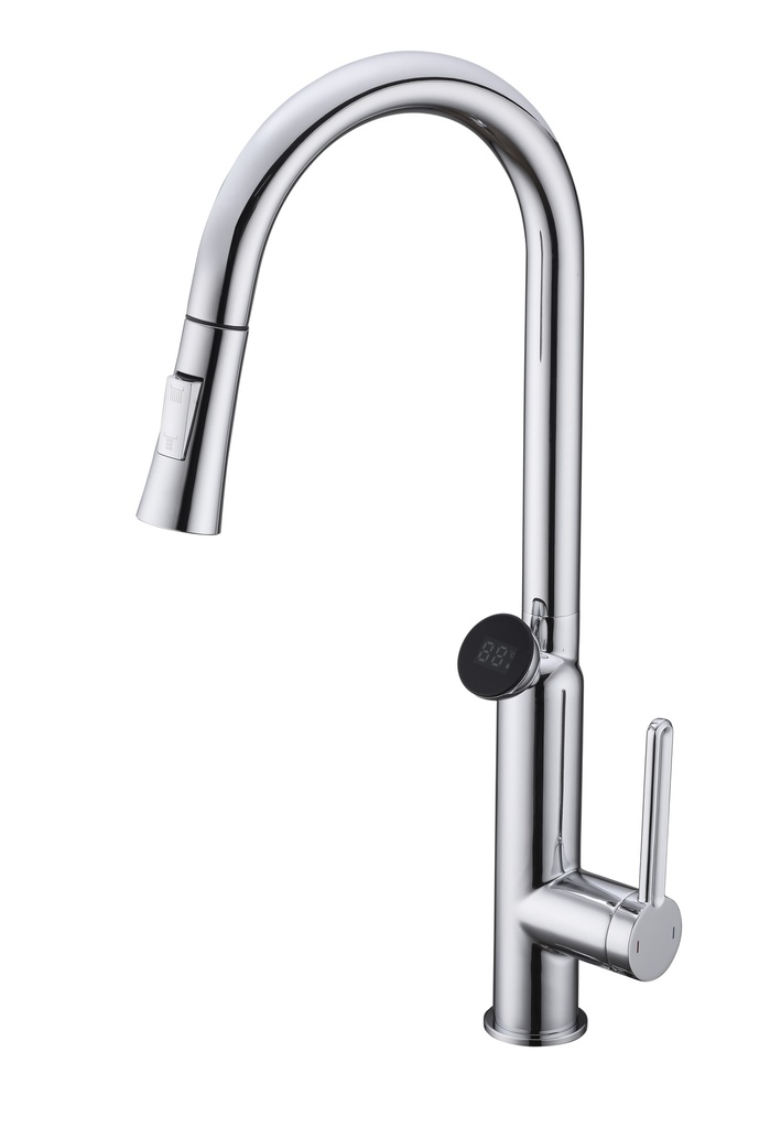 Monomando fregadero extraíble HidroPower cromado TIEMPO