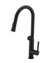 Monomando fregadero extraíble HidroPower negro TIEMPO  