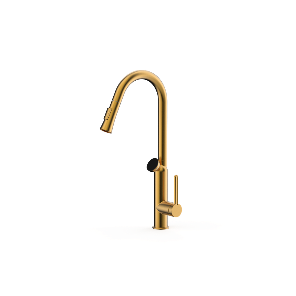 Monomando fregadero extraíble HidroPower oro cepillado TIEMPO   