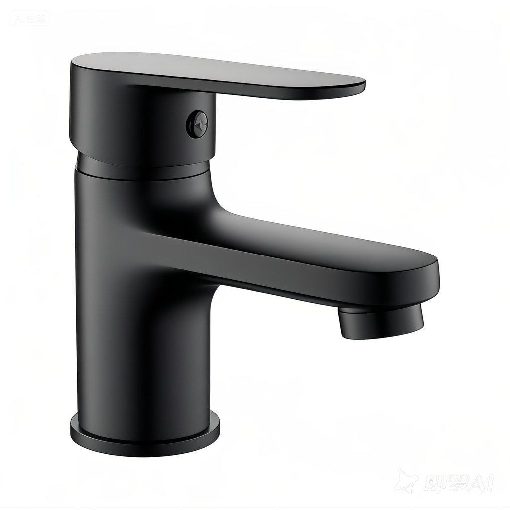 MONOMANDO DE LAVABO  TIEMPO Serie Pausa  negro mate   
