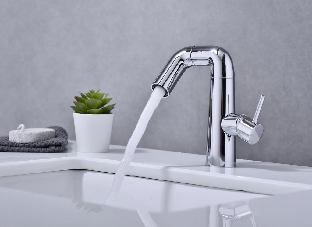 Monomando adaptavivo TIEMPO Serie Ondina Cromado