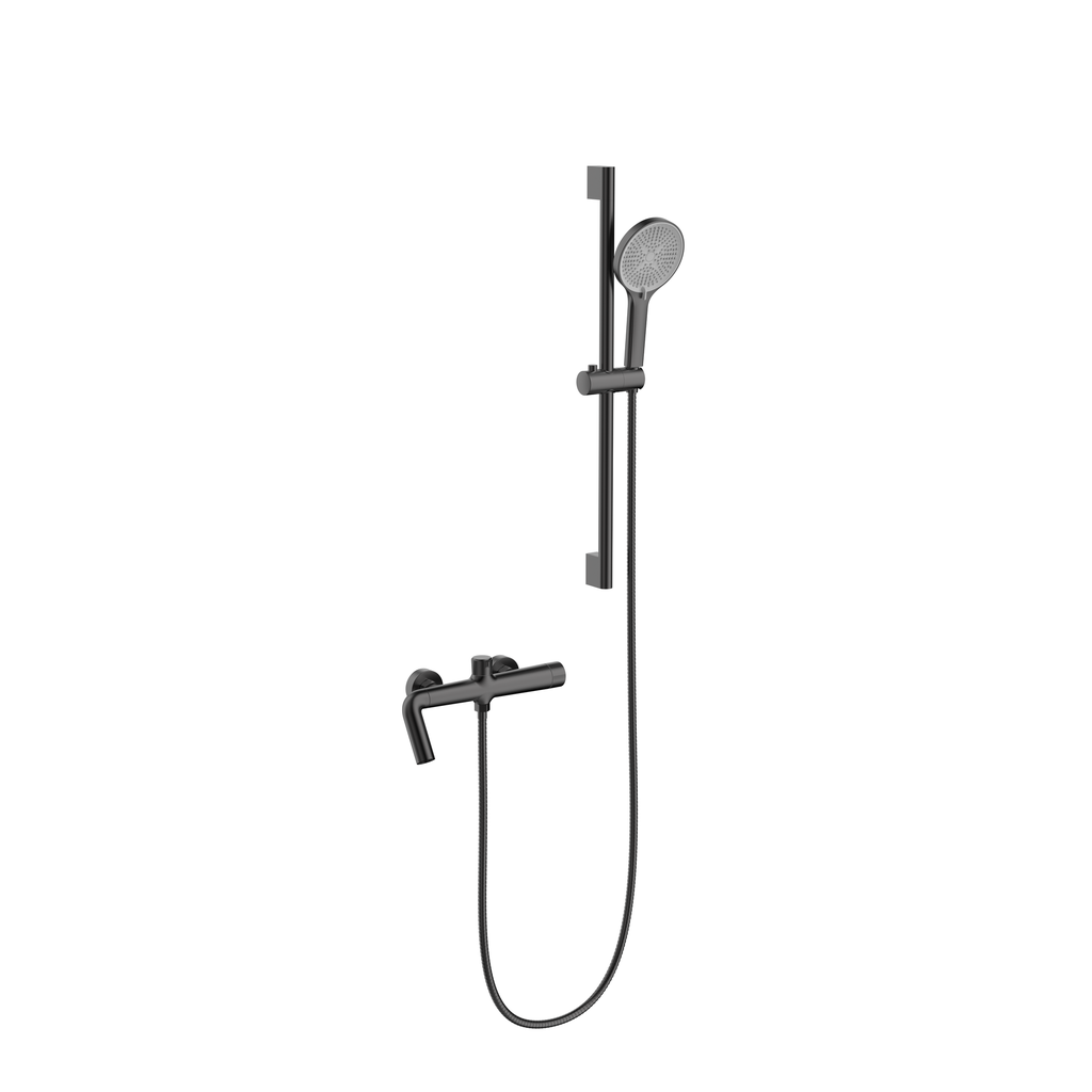 Monomando adaptativo  bañera/ducha Serie  Ondina Gun metal TIEMPO