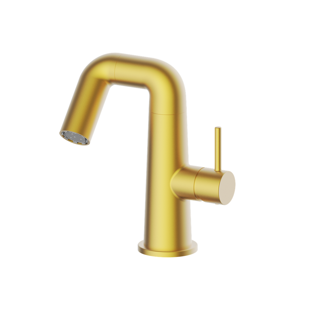 Monomando adaptativo lavabo Serie  Ondina oro cepillado TIEMPO