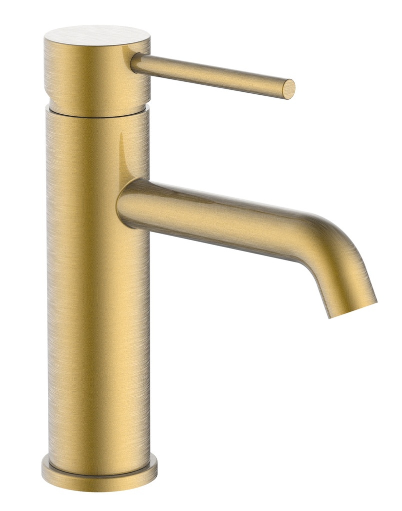 Monomando lavabo oro cepillado Serie Aurora fast fix TIEMPO   