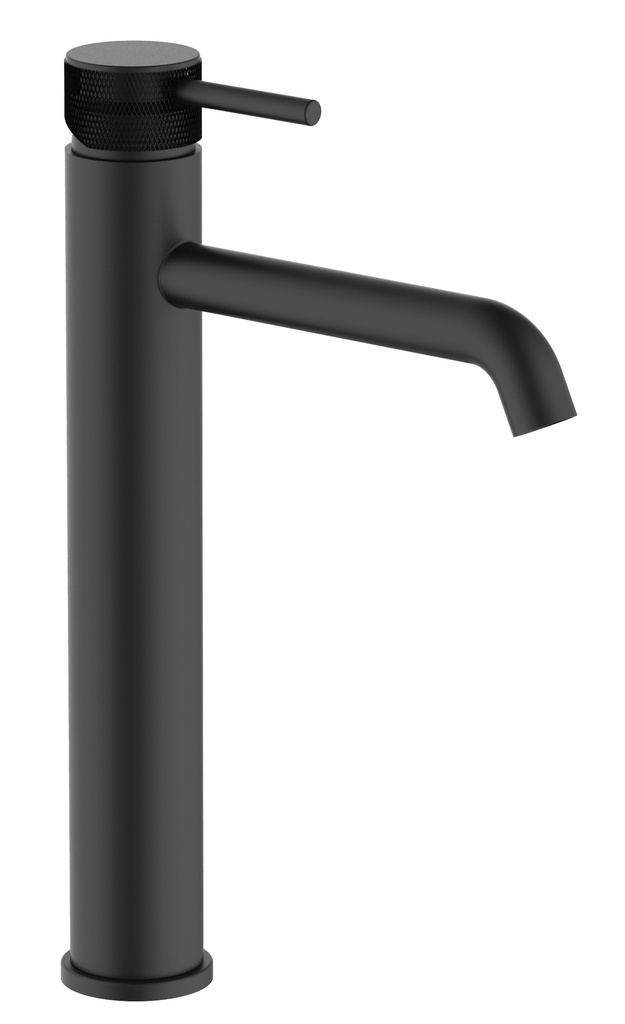 Monomando lavabo alto negro Serie Serenidad fast fix TIEMPO  