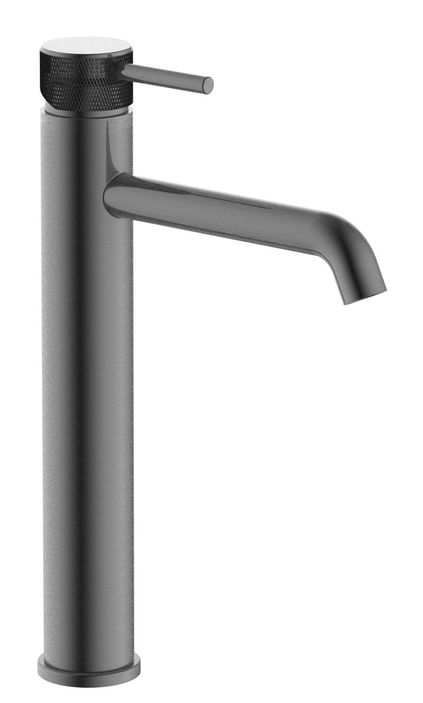 Monomando lavabo alto gun metal  Serie Serenidad fast fix TIEMPO