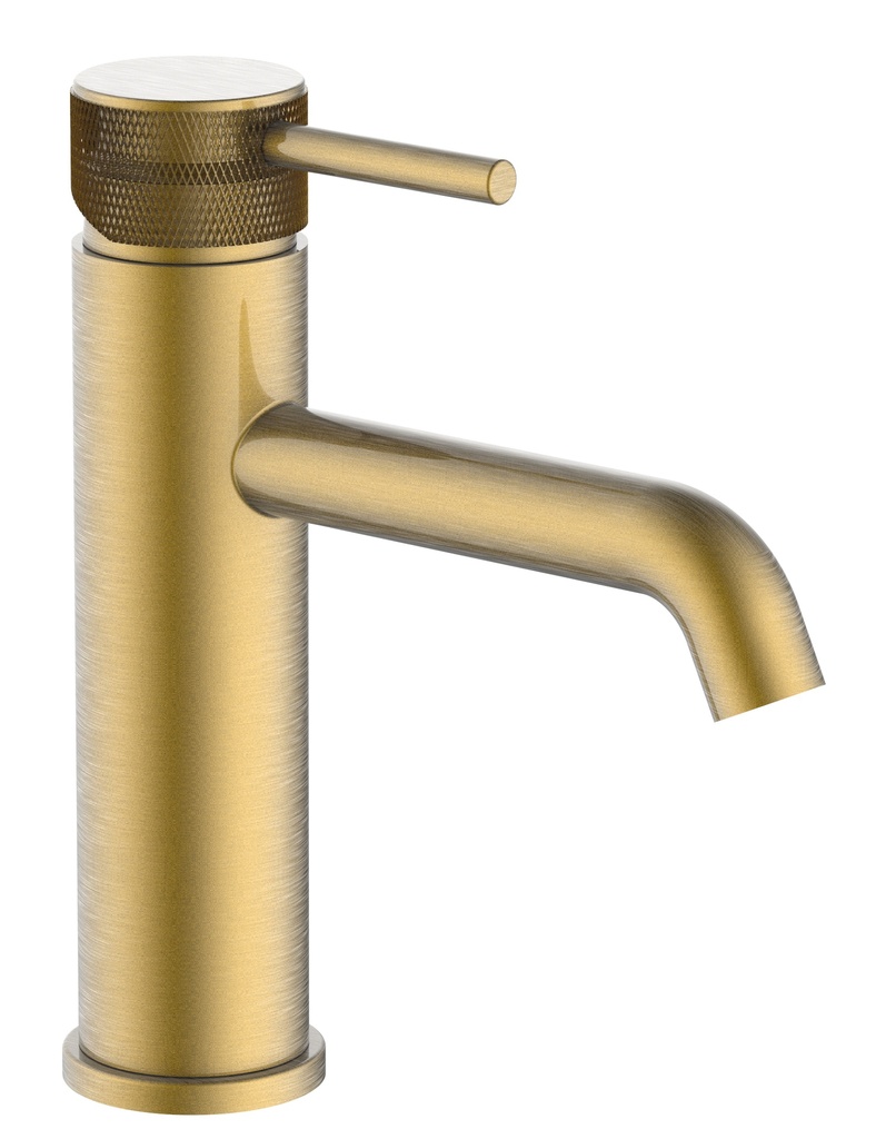 Monomando lavabo oro cepillado Serie Serenidad fast fix TIEMPO  