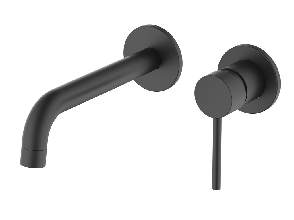 Monomando  lavabo empotrar negro Serie Aurora 