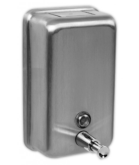 Dispensador de jabón antivandálico acero inox satinado 1,2 lt