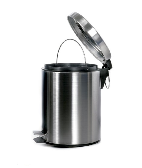 PAPELERA C/PEDAL 5 L INOX 